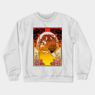 Art Deco Lady (orange) Crewneck Sweatshirt